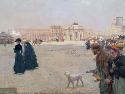 La Place du Carrousel, Paris: The Ruins of the Tuileries by Giuseppe de Nittis